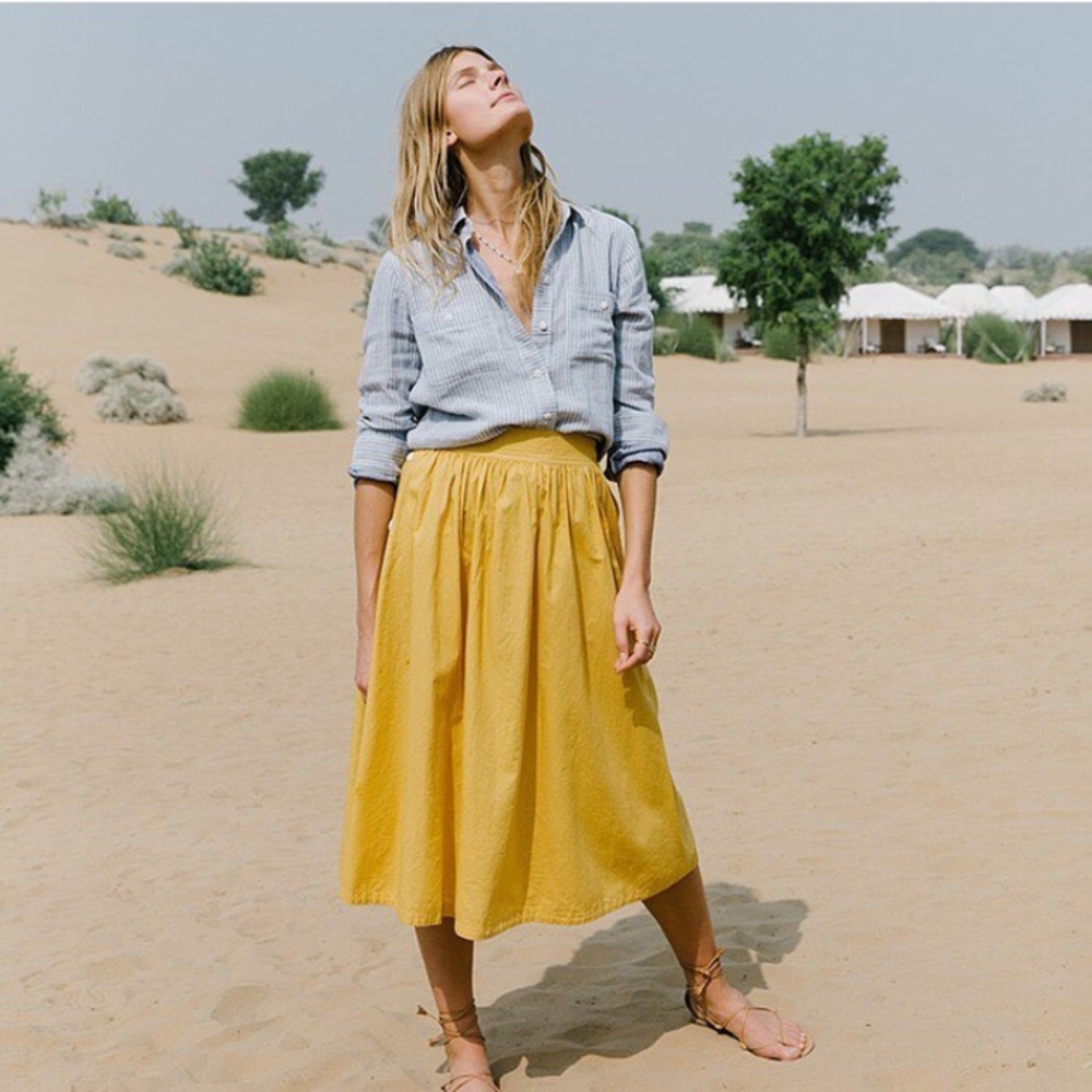 Madewell side button skirt